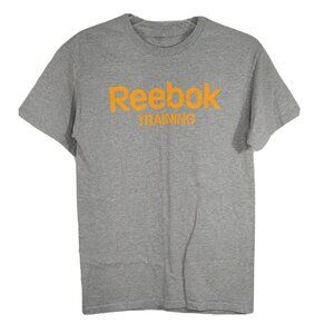 Reebok Training Crewneck T-Shirt Men Size S Heather Gray Short Sleeve